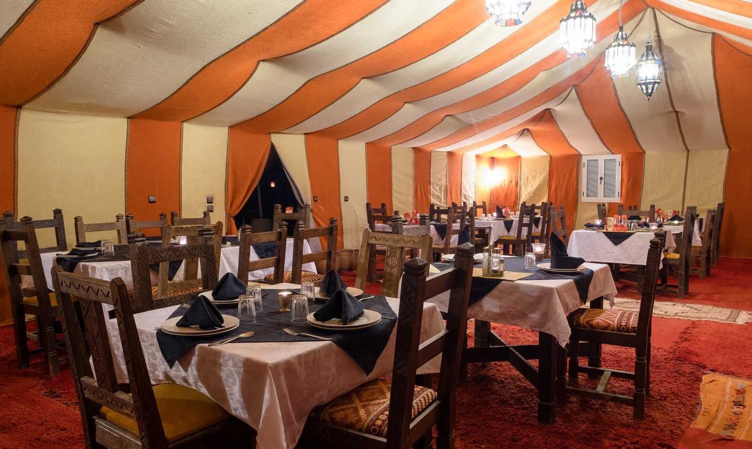 Restaurante Haimas lujo Desierto Merzouga