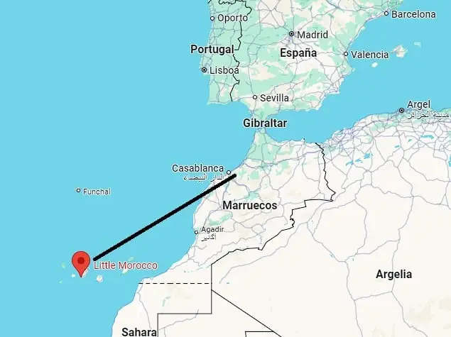 Mapa Tenerife Marruecos