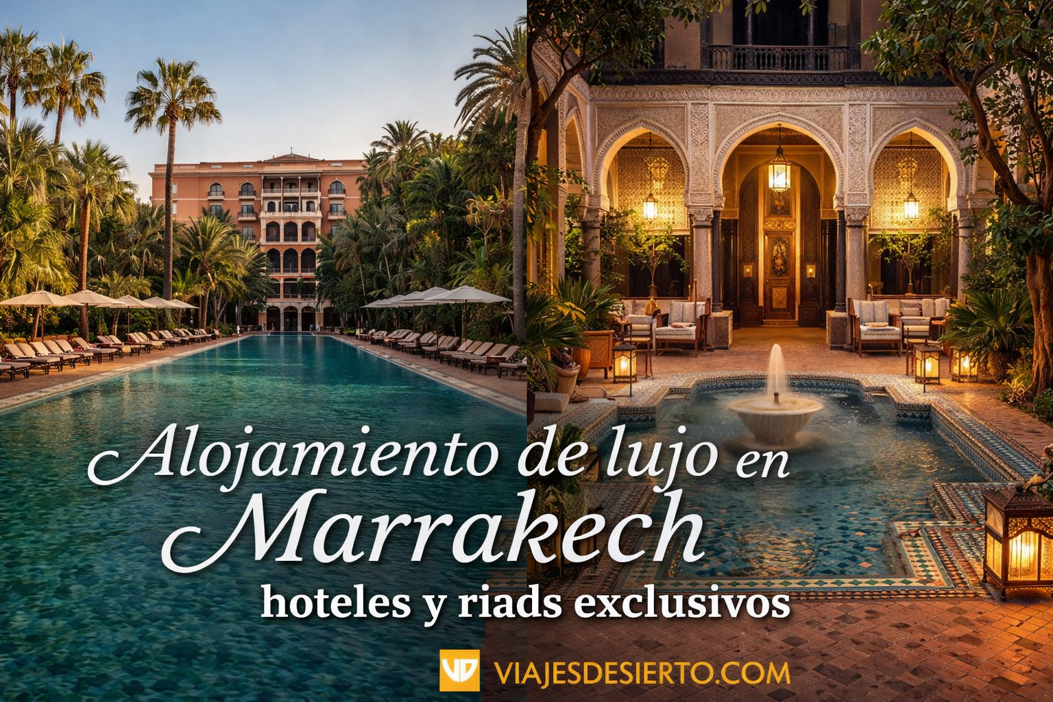 Alojamiento de lujo Marrakech hoteles y Riads