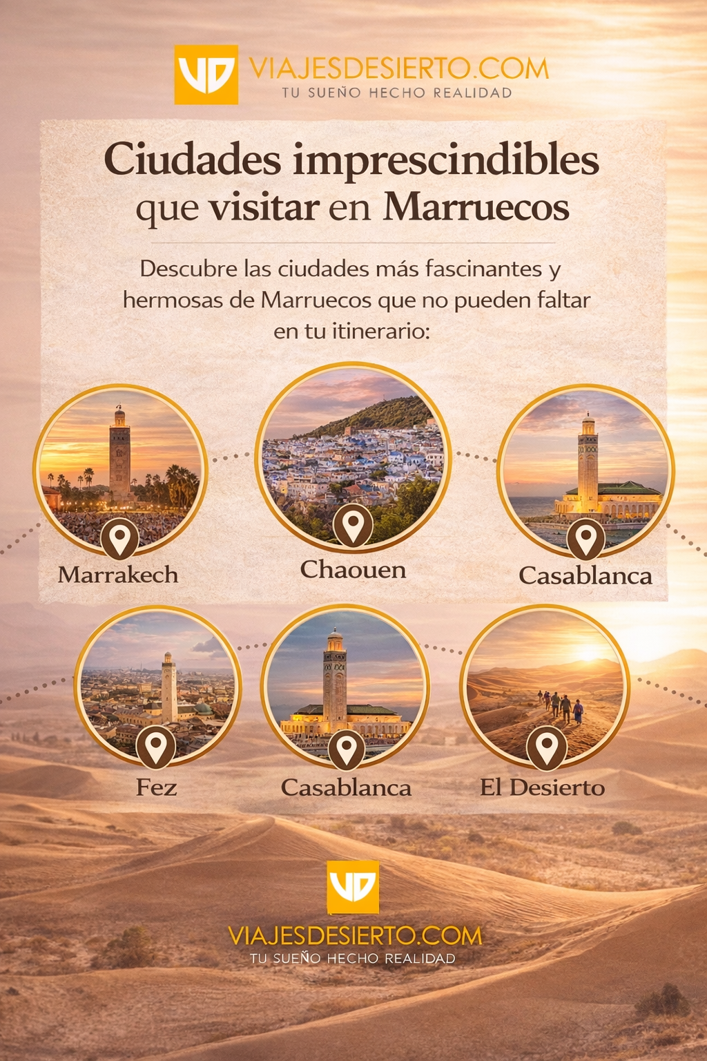 Viajar a Marruecos: Guía Completa 2026 + Tours al Desierto del Sahara 5 Ciudades imprescindibles que visitar en Marruecos